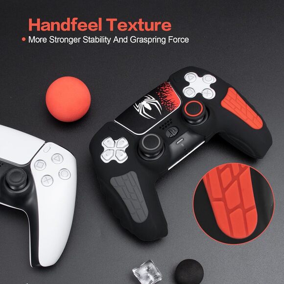 PS5 Spider Grip Case Cover + Thumb Grips Set Silicone Anti-Slip for DualSense - Picture 5 of 6